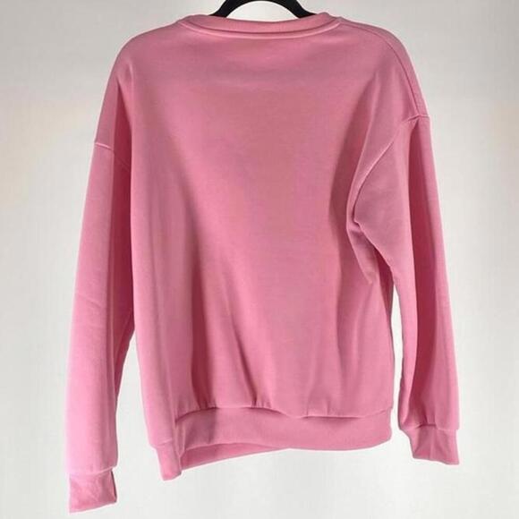 Cozy Pink Sweatshirt with Heart Detail - Perfect Casual Wear - Picture 2 of 2